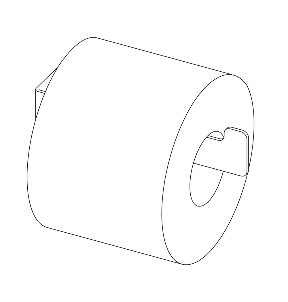 Uchwyt na papier toaletowy ścienny Mokko Biały Mat