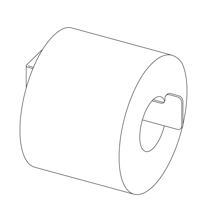 Uchwyt na papier toaletowy ścienny Mokko Biały Mat