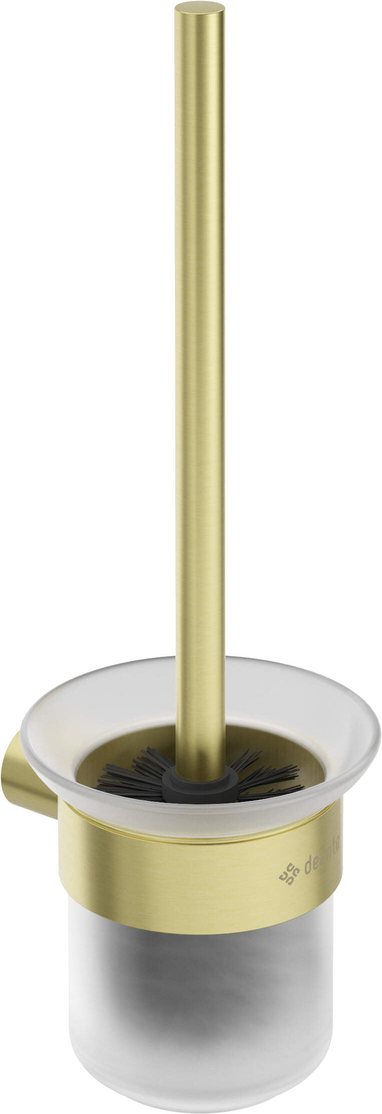 Szczotka WC wisząca Round Złoty Szczotkowany