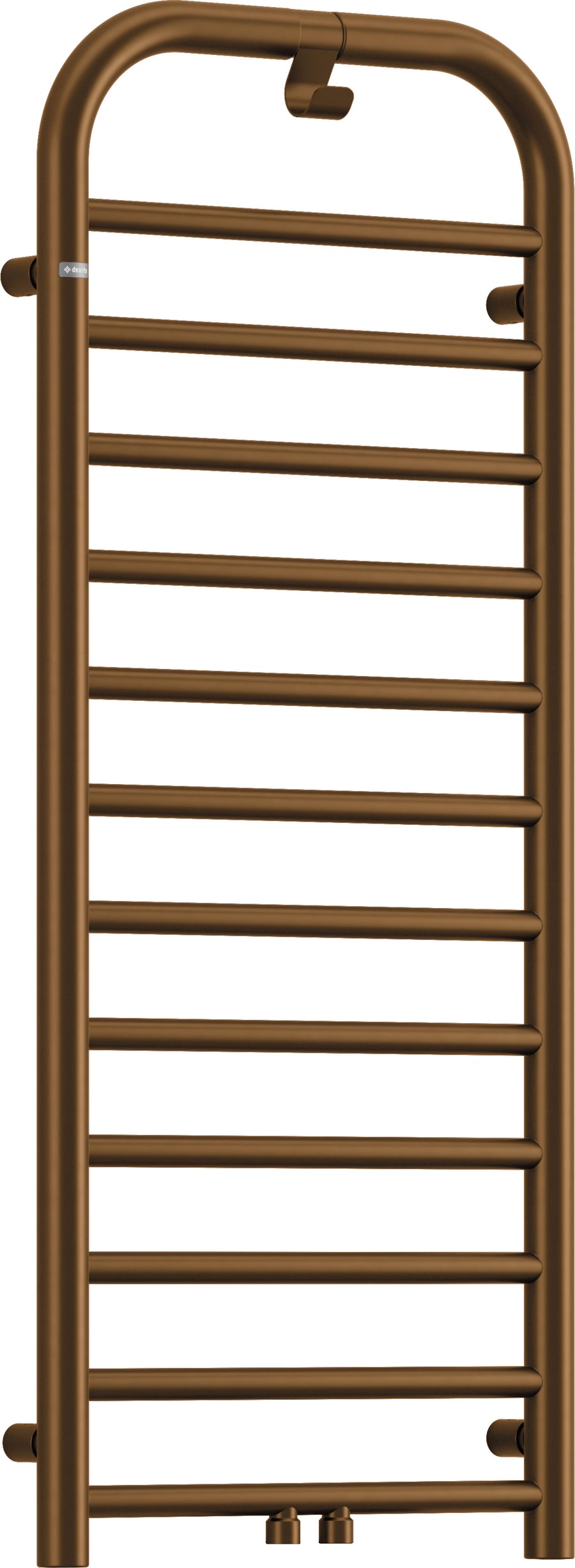 Grzejnik łazienkowy - wysokość 121 cm Silia Brązowy mat