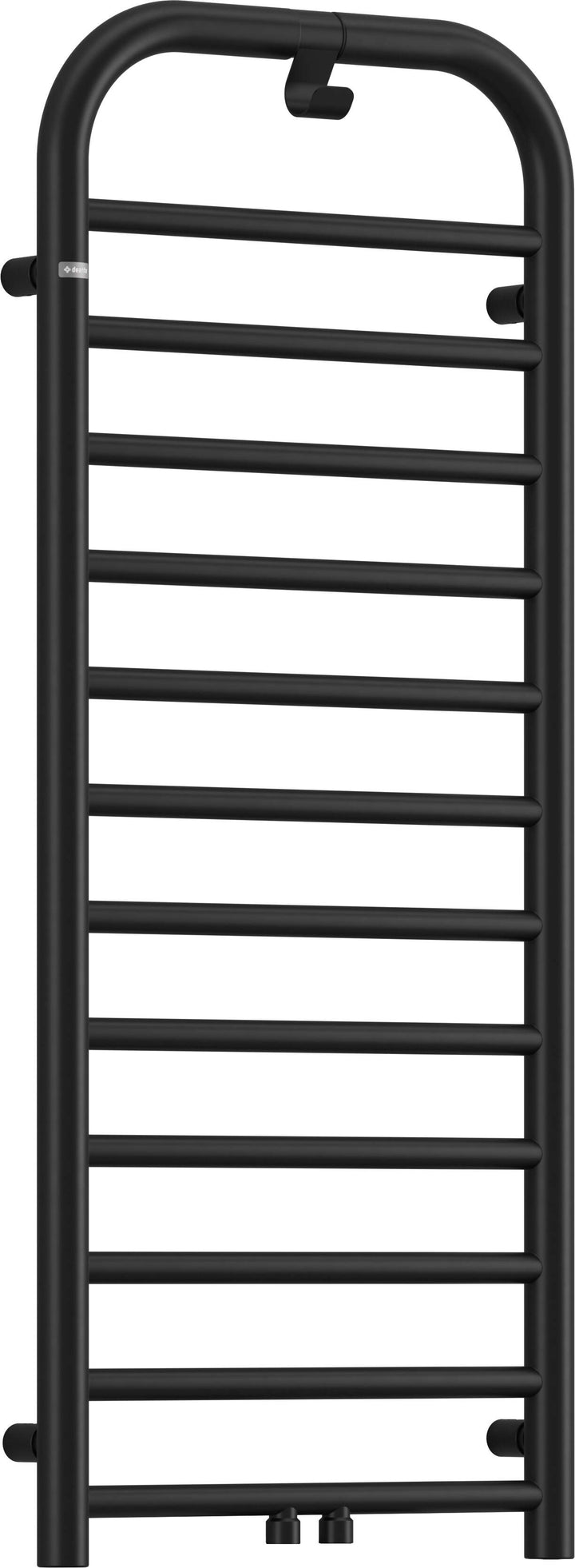Grzejnik łazienkowy - wysokość 121 cm Silia Czarny Mat