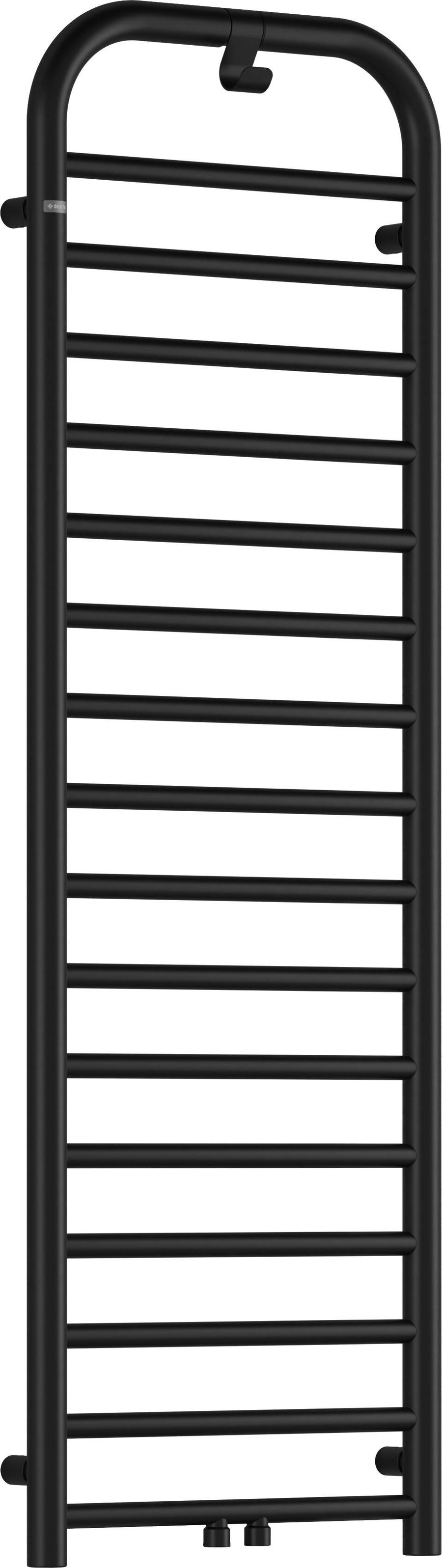 Grzejnik łazienkowy - wysokość 157 cm Silia Czarny Mat