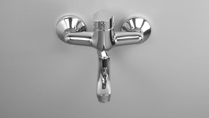 Bateria umywalkowa ścienna Boro Chrom