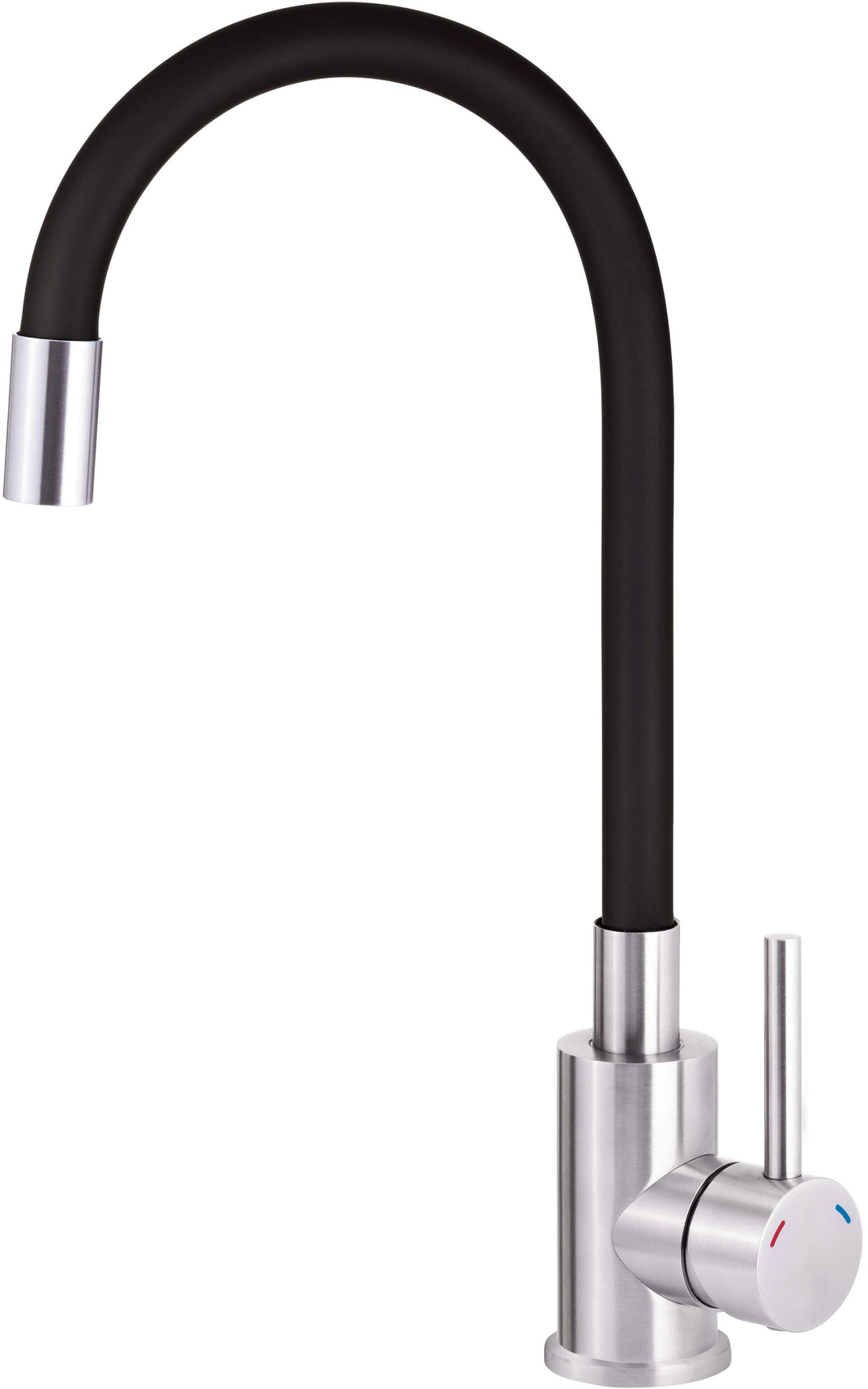 Bateria kuchenna z giętą wylewką Luno Czarny Mat