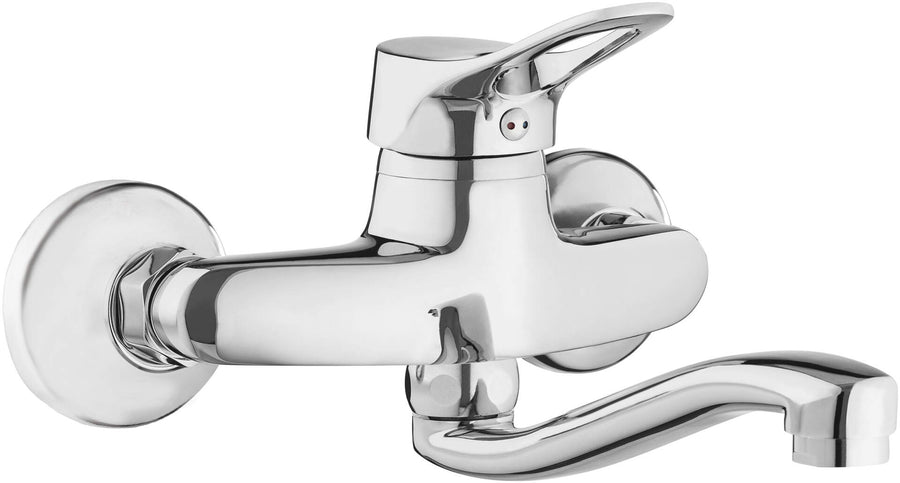 Bateria umywalkowa ścienna Vero Chrom