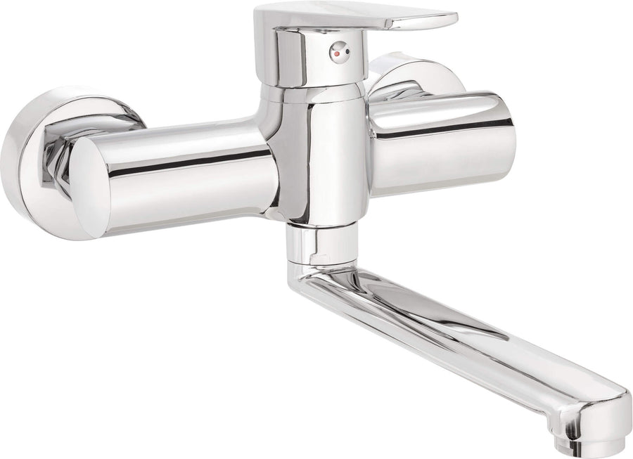 Bateria umywalkowa ścienna Tubo Chrom