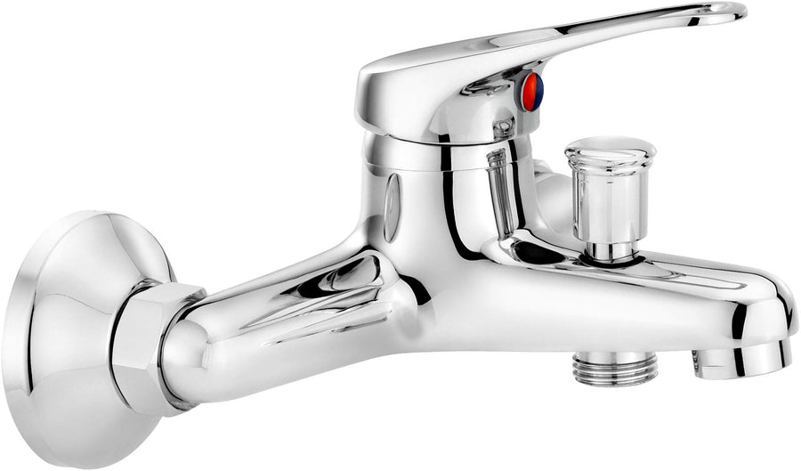 Bateria wannowa ścienna Lobo Chrom