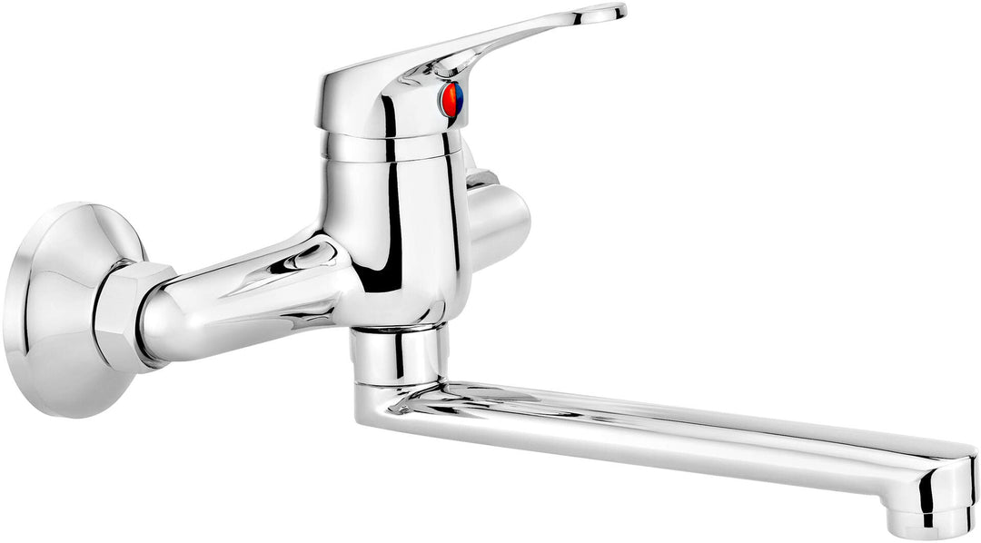 Bateria umywalkowa ścienna Lobo Chrom