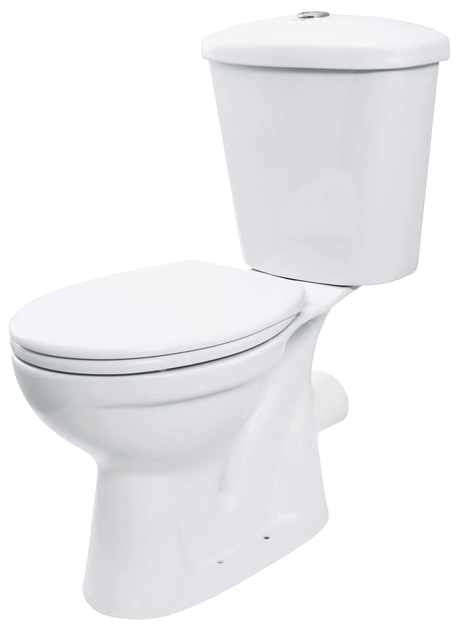 Miska WC kompakt - odpływ poziomy Funkia Biały