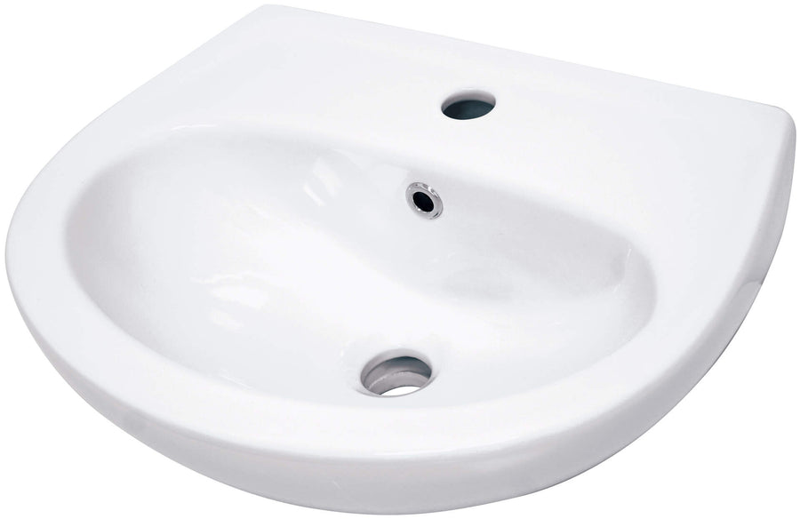 Umywalka ceramiczna ścienna z miejscem na baterię Jasmin Biały
