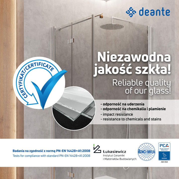 Ścianka prysznicowa walk-in 100 cm - przesuwna Prizma Grafitowy