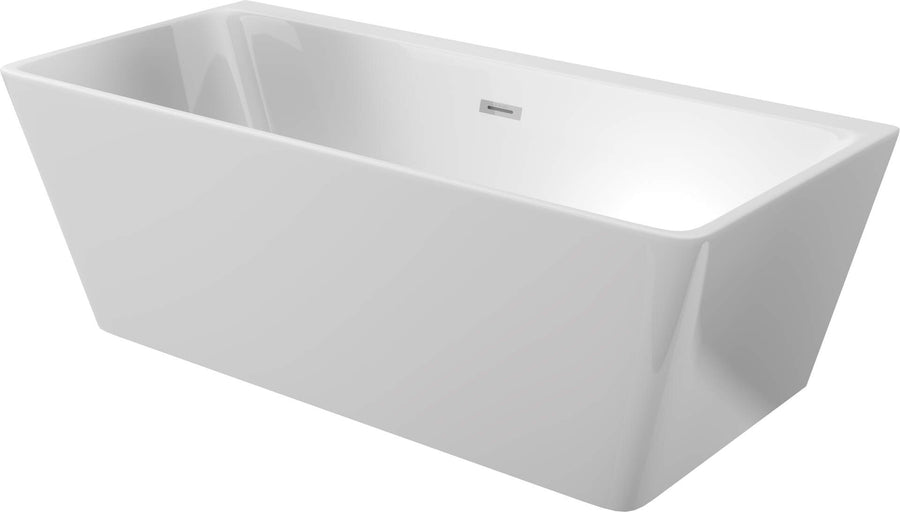 Wanna akrylowa przyścienna/wolnostojąca prostokątna - 160 cm Hiacynt Biały