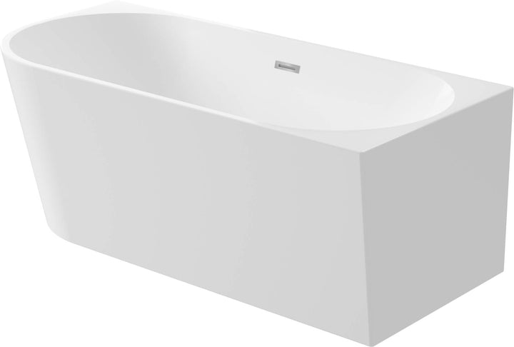 Wanna akrylowa narożna/wolnostojąca prawa - 140 cm Silia Biały