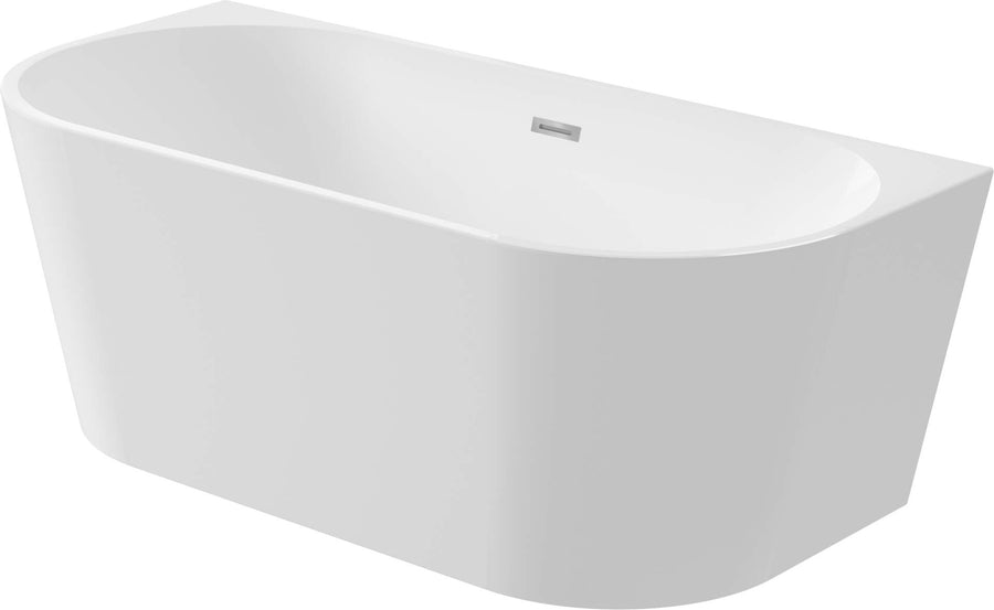 Wanna akrylowa przyścienna/wolnostojąca - 150 cm Silia Biały