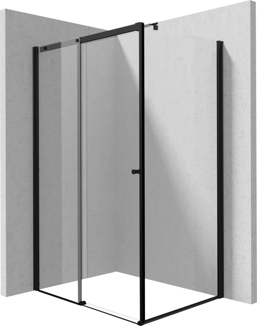 Kabina prysznicowa prostokątna 100x90 cm Kerria Plus Czarny Mat