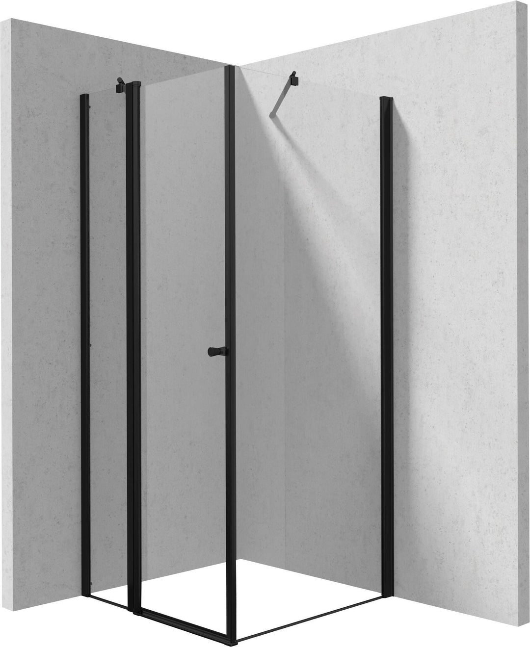 Kabina prysznicowa kwadratowa 90x90 cm Kerria Plus Czarny Mat