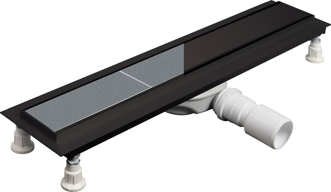 Odpływ liniowy podłogowy 50 cm - Odwracalny Neo Czarny mat