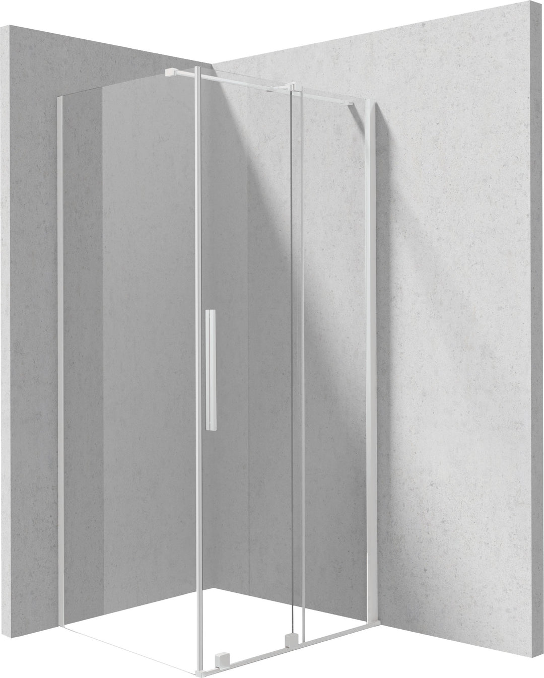 Kabina prysznicowa prostokątna 100x80 cm Prizma Biały mat