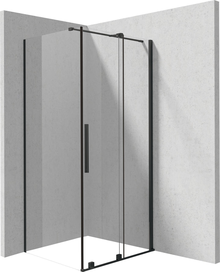 Kabina prysznicowa prostokątna 100x90 cm Prizma Czarny mat