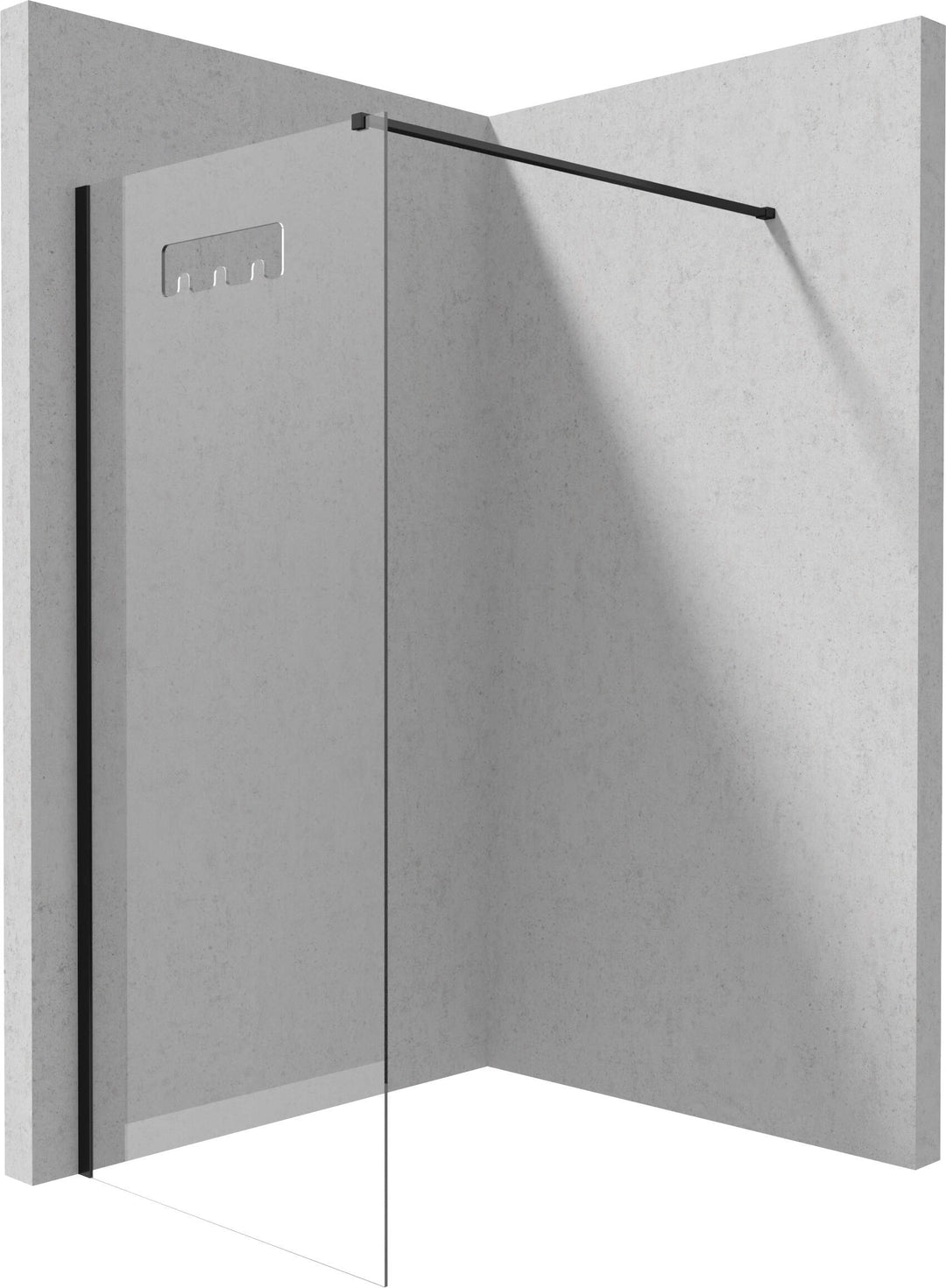 Kabina prysznicowa walk-in 90 cm Mokko Czarny Mat