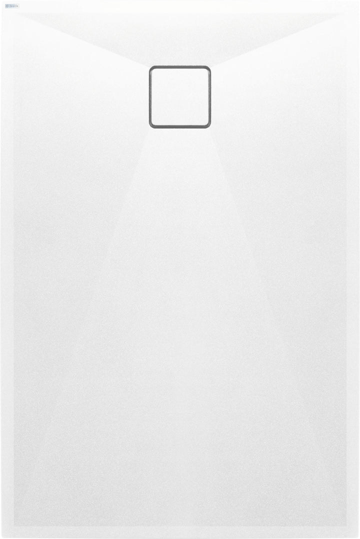 Brodzik granitowy prostokątny 140x90 cm Correo Biały Mat