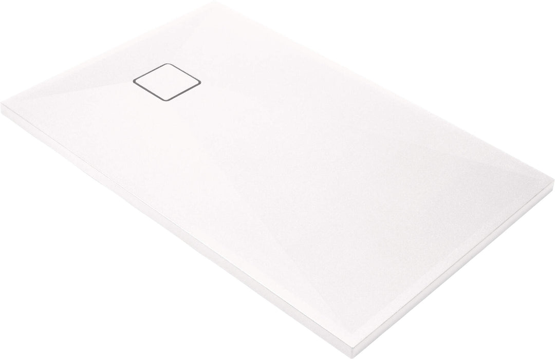Brodzik granitowy prostokątny 100x90 cm Correo Biały Mat
