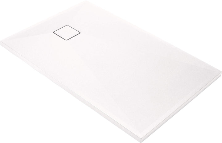 Brodzik granitowy prostokątny 100x90 cm Correo Biały Mat