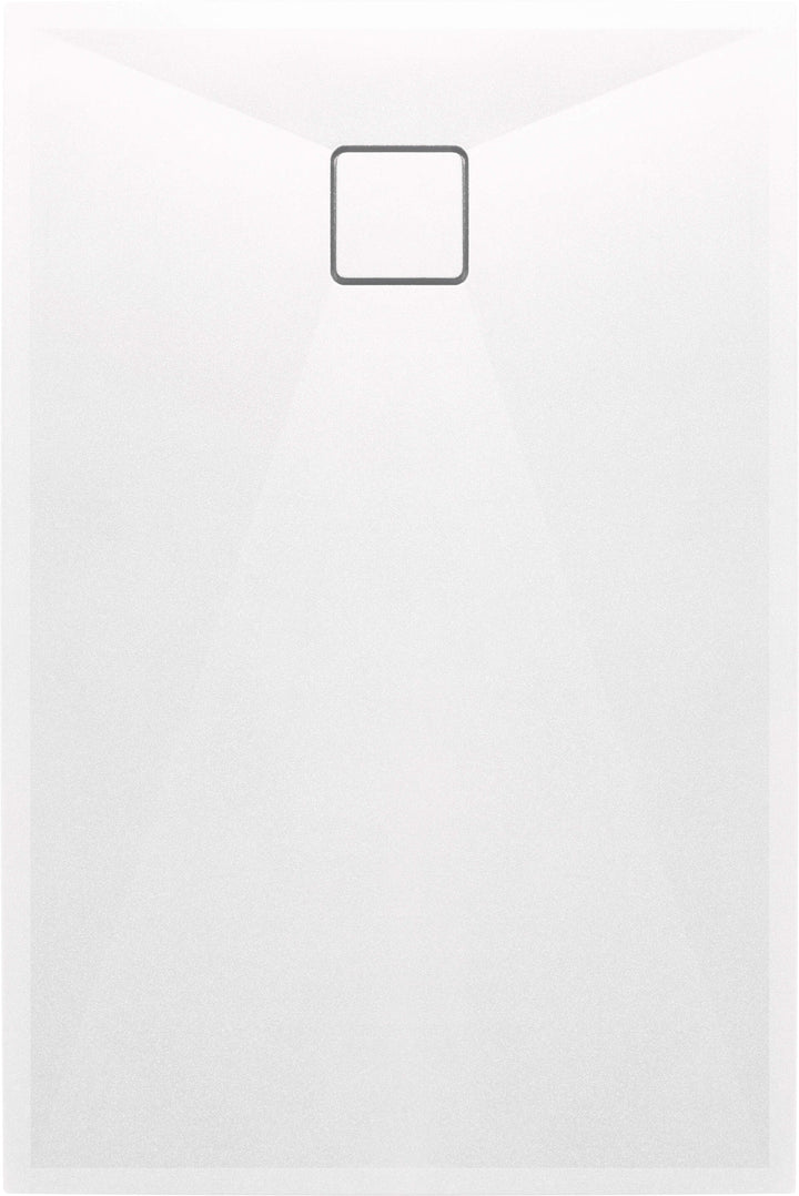 Brodzik granitowy prostokątny 100x80 cm Correo Biały Mat