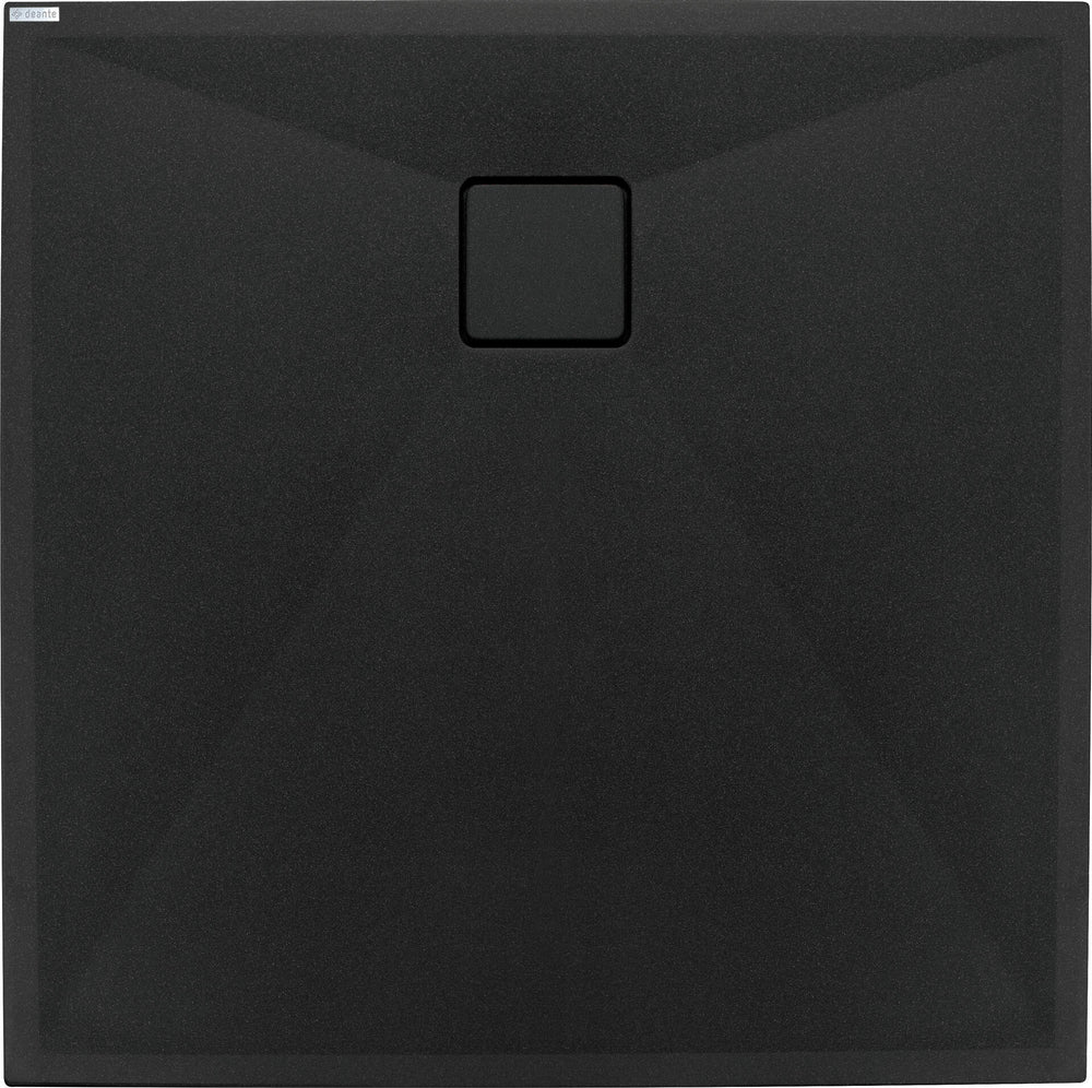 Brodzik granitowy kwadratowy 90x90 cm Correo Czarny Mat