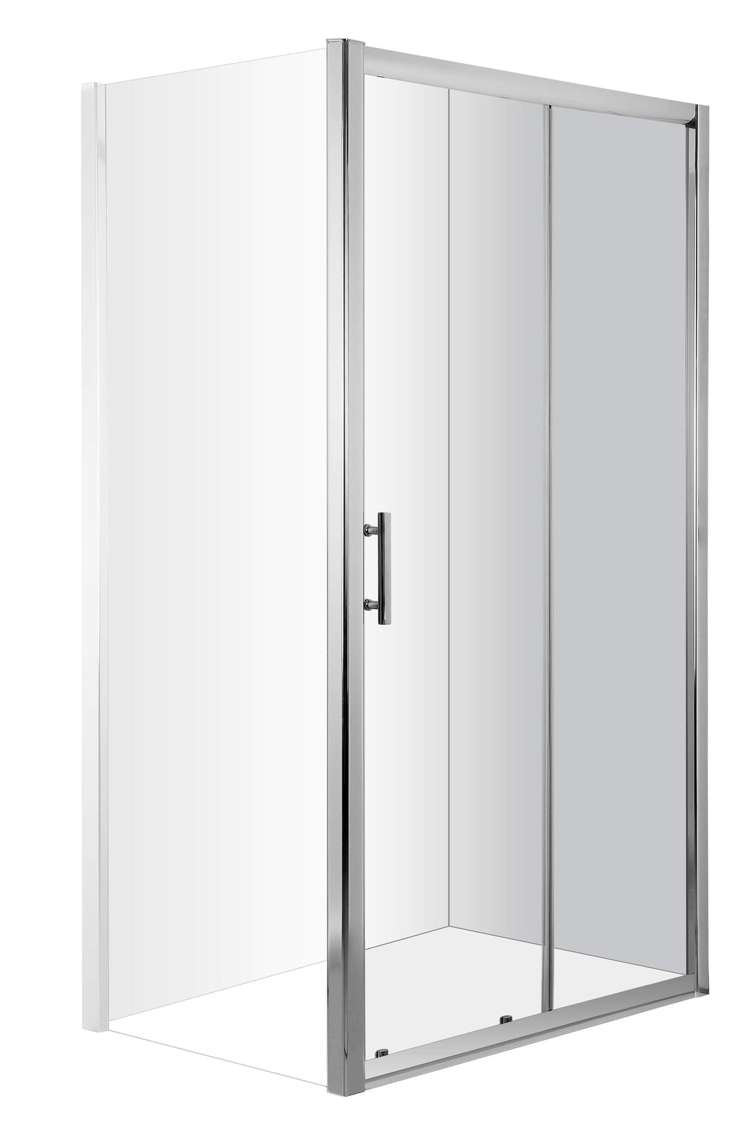 Drzwi prysznicowe wnękowe 140 cm - przesuwne Cynia Chrom