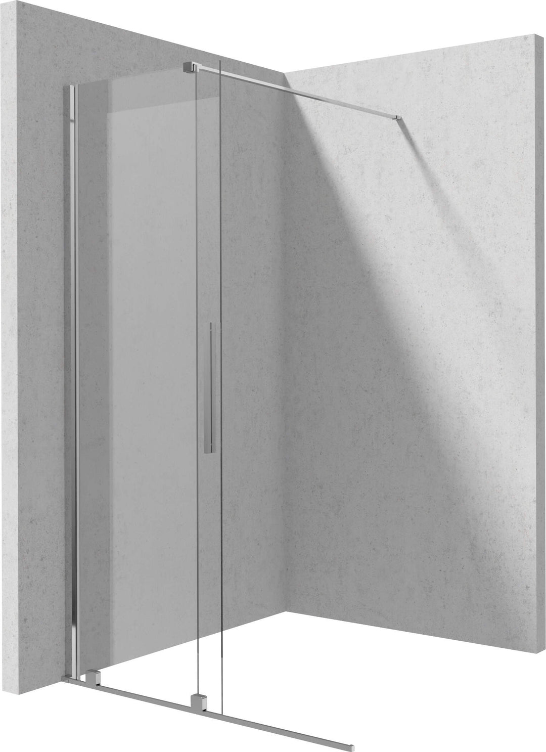 Ścianka prysznicowa walk-in 120 cm - przesuwna Prizma Chrom