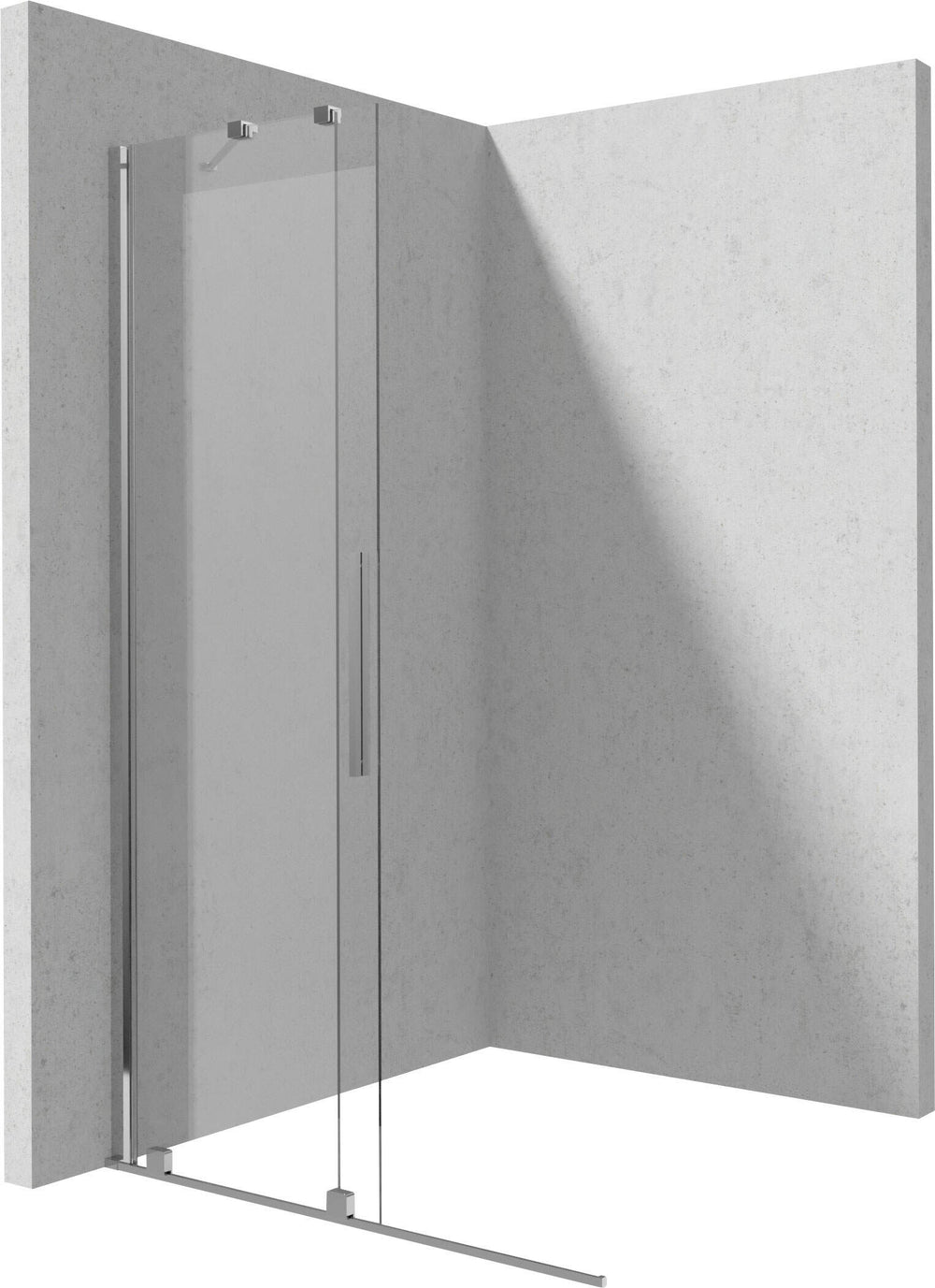 Ścianka prysznicowa walk-in 140 cm - przesuwna Prizma Chrom