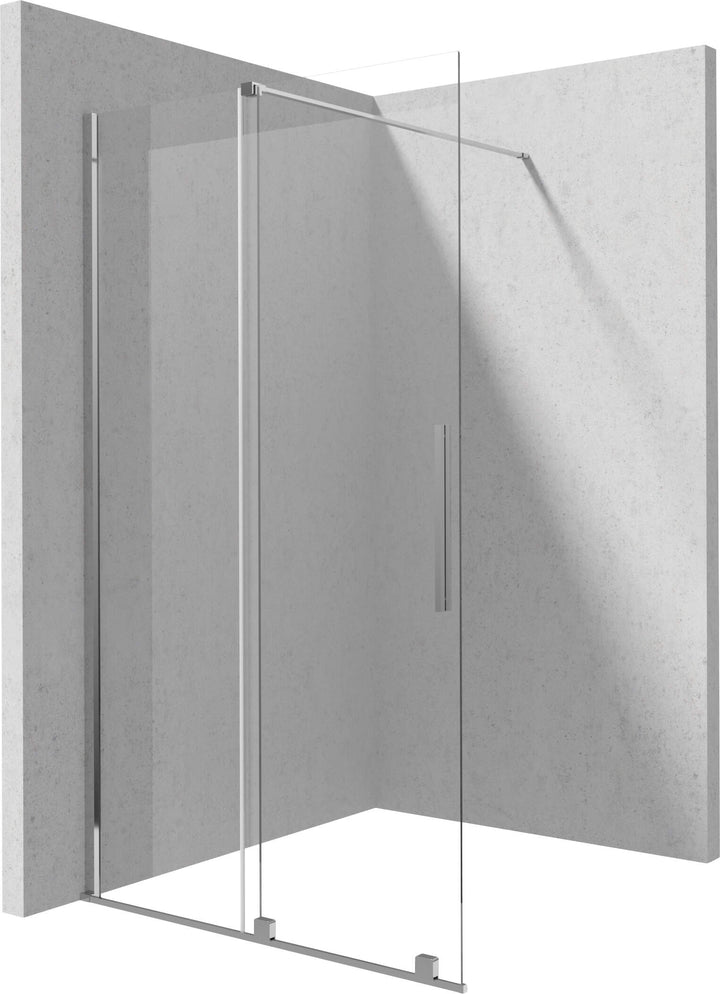 Ścianka prysznicowa walk-in 90 cm - przesuwna Prizma Chrom