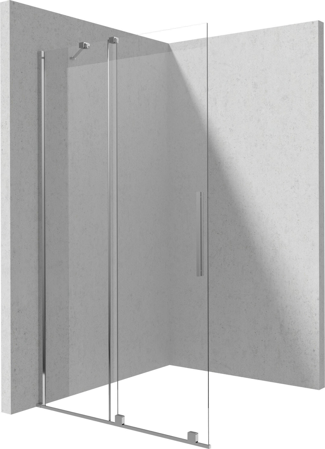 Ścianka prysznicowa walk-in 90 cm - przesuwna Prizma Chrom