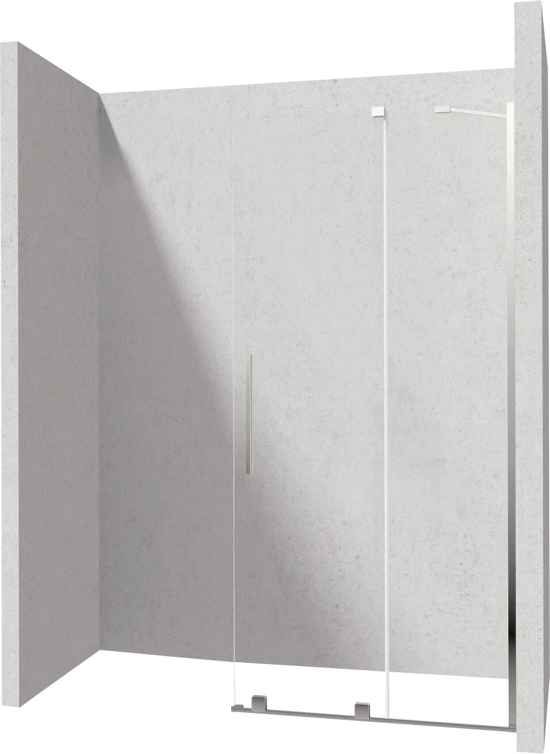 Ścianka prysznicowa walk-in 120 cm - przesuwna Prizma Chrom