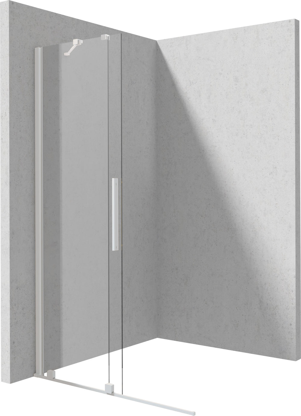 Ścianka prysznicowa walk-in 80 cm - przesuwna Prizma Biały mat