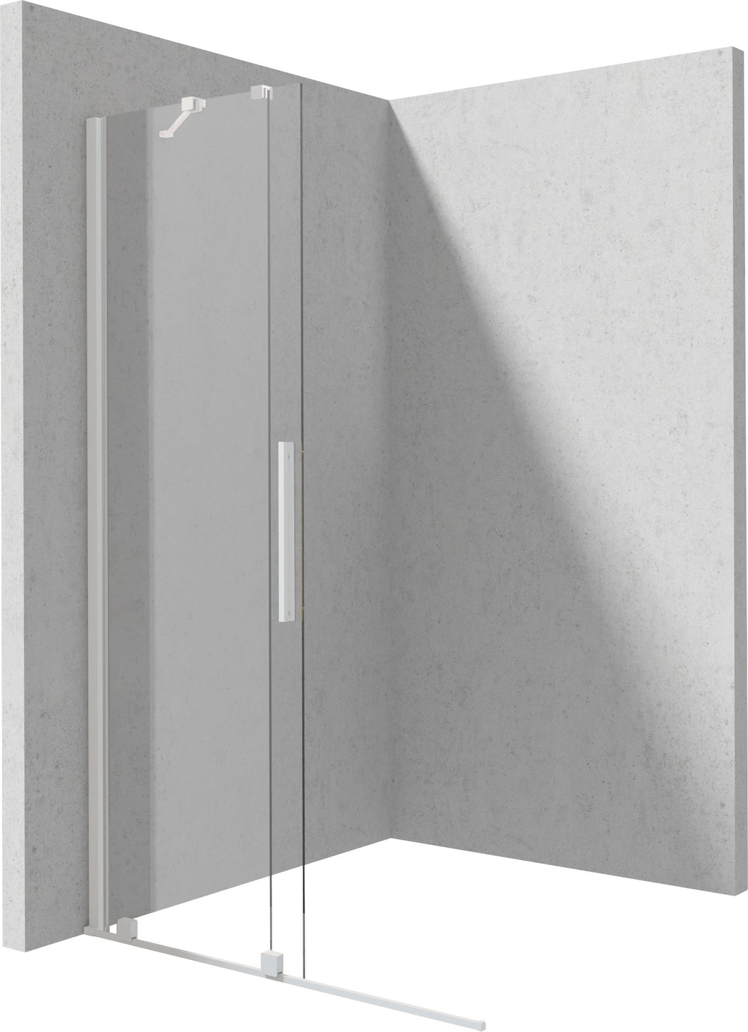 Ścianka prysznicowa walk-in 80 cm - przesuwna Prizma Biały mat