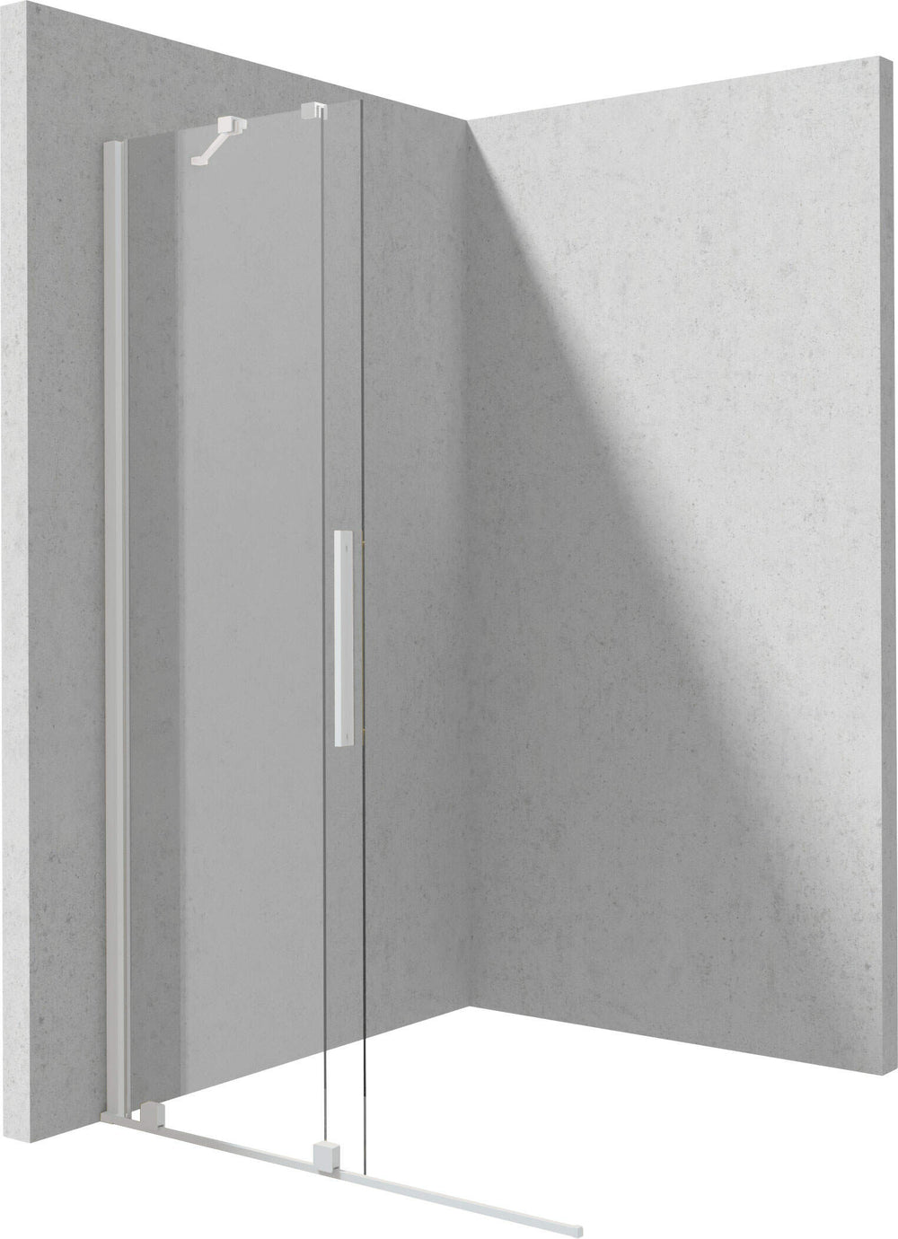 Ścianka prysznicowa walk-in 140 cm - przesuwna Prizma Biały Mat