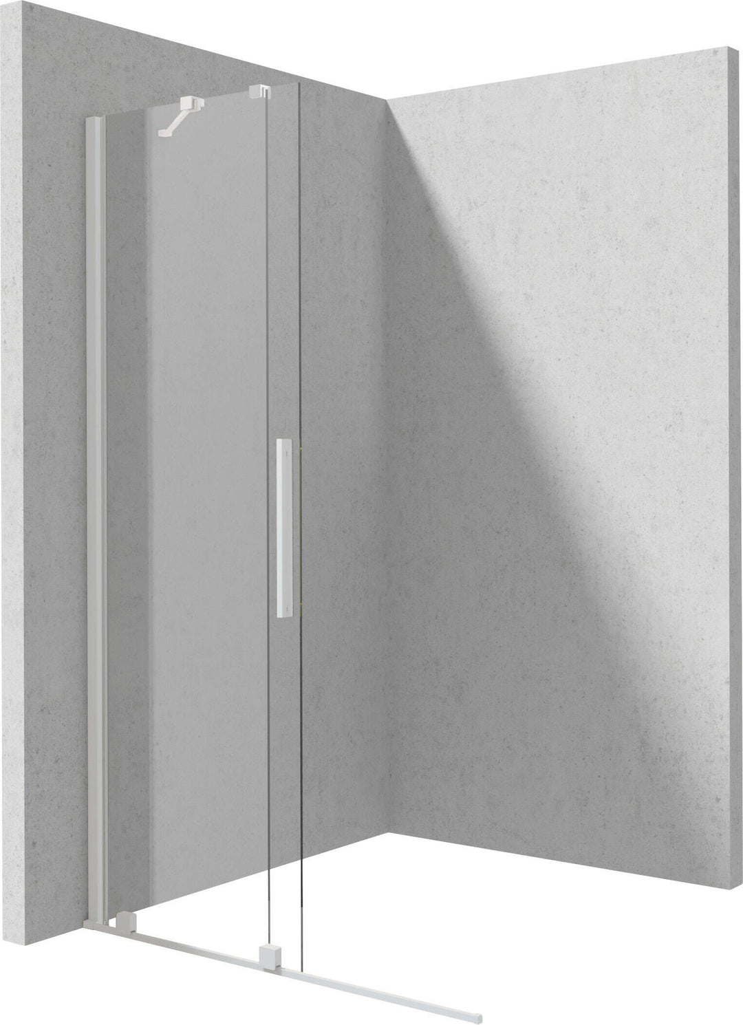 Ścianka prysznicowa walk-in 140 cm - przesuwna Prizma Biały Mat