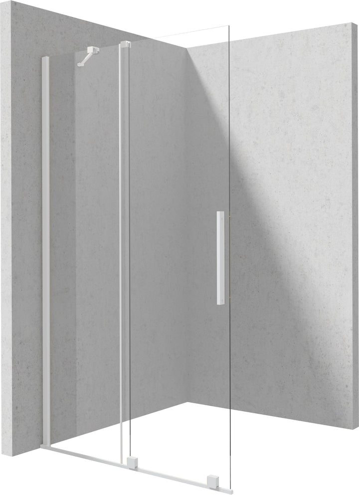 Ścianka prysznicowa walk-in 80 cm - przesuwna Prizma Biały mat