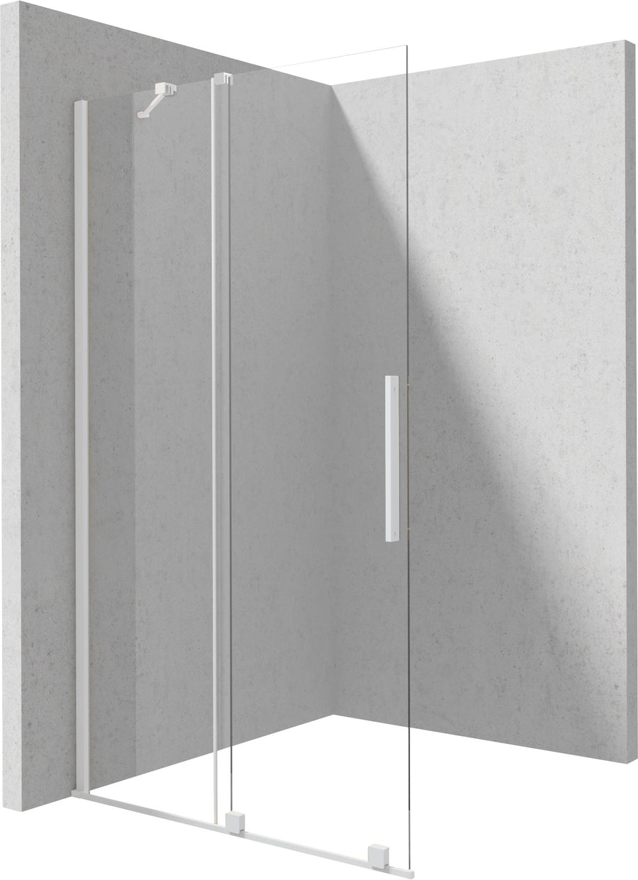 Ścianka prysznicowa walk-in 80 cm - przesuwna Prizma Biały mat