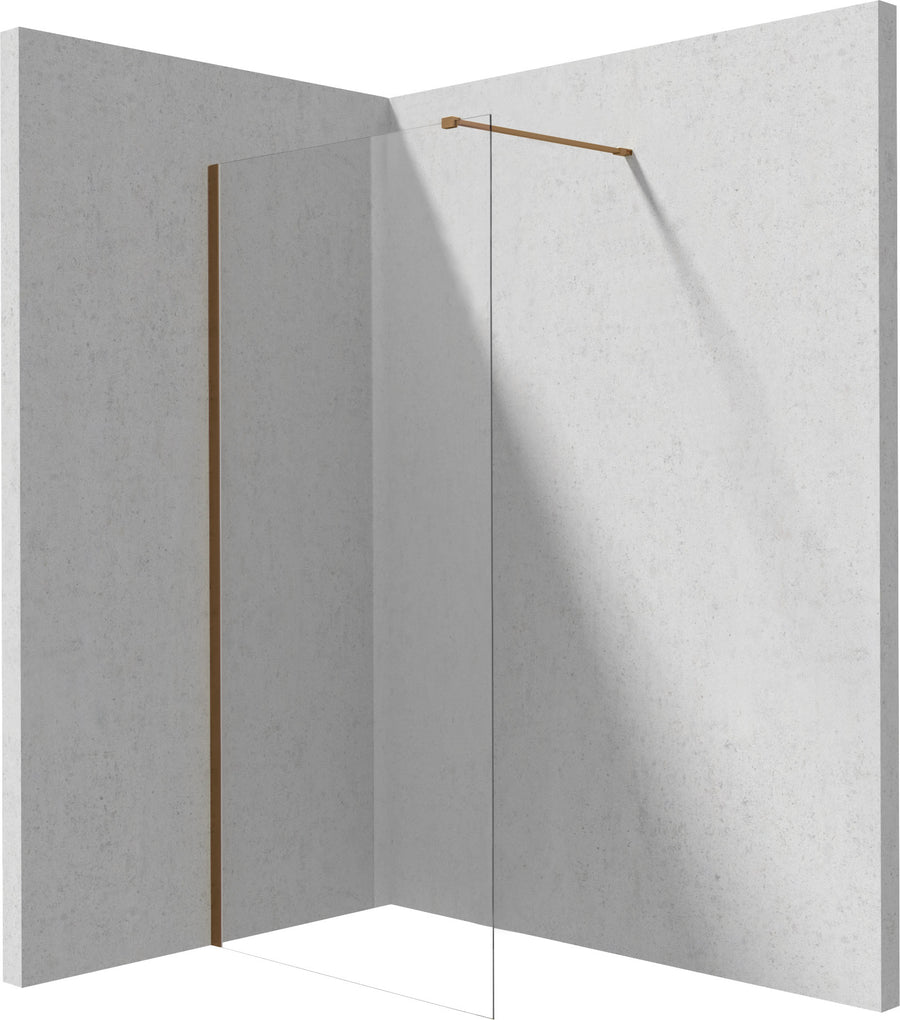 Ścianka prysznicowa walk-in 120 cm Prizma Brąz szczotkowany