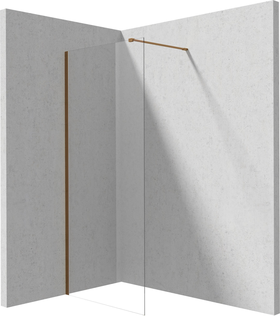Ścianka prysznicowa walk-in 90 cm Prizma Brąz szczotkowany