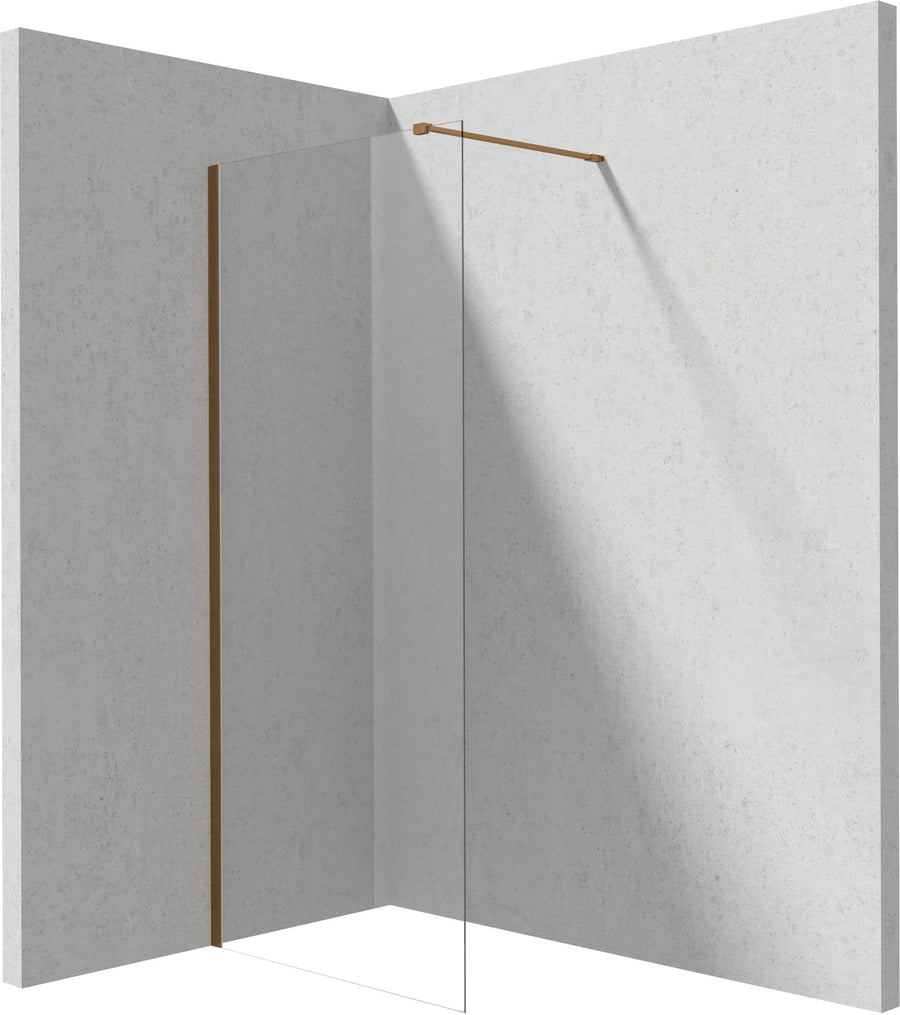 Ścianka prysznicowa walk-in 80 cm Prizma Brąz szczotkowany