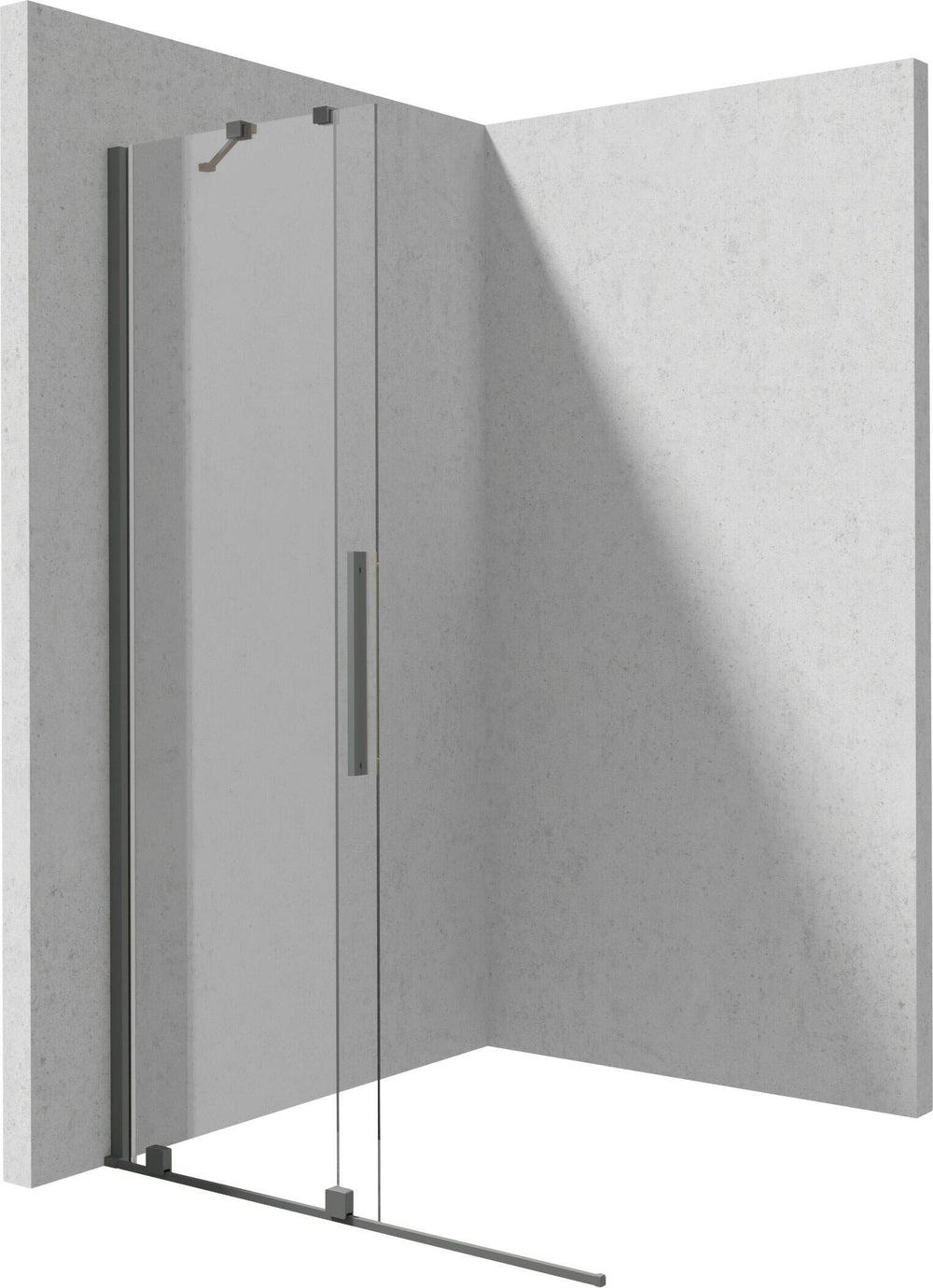 Ścianka prysznicowa walk-in 90 cm - przesuwna Prizma Grafitowy