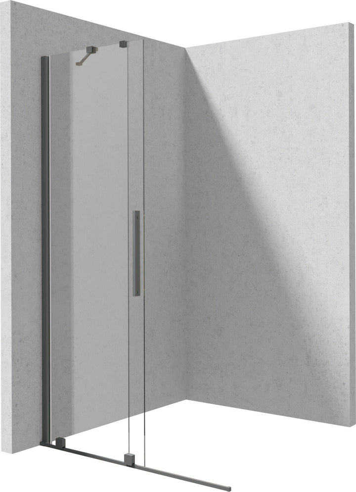 Ścianka prysznicowa walk-in 90 cm - przesuwna Prizma Grafitowy
