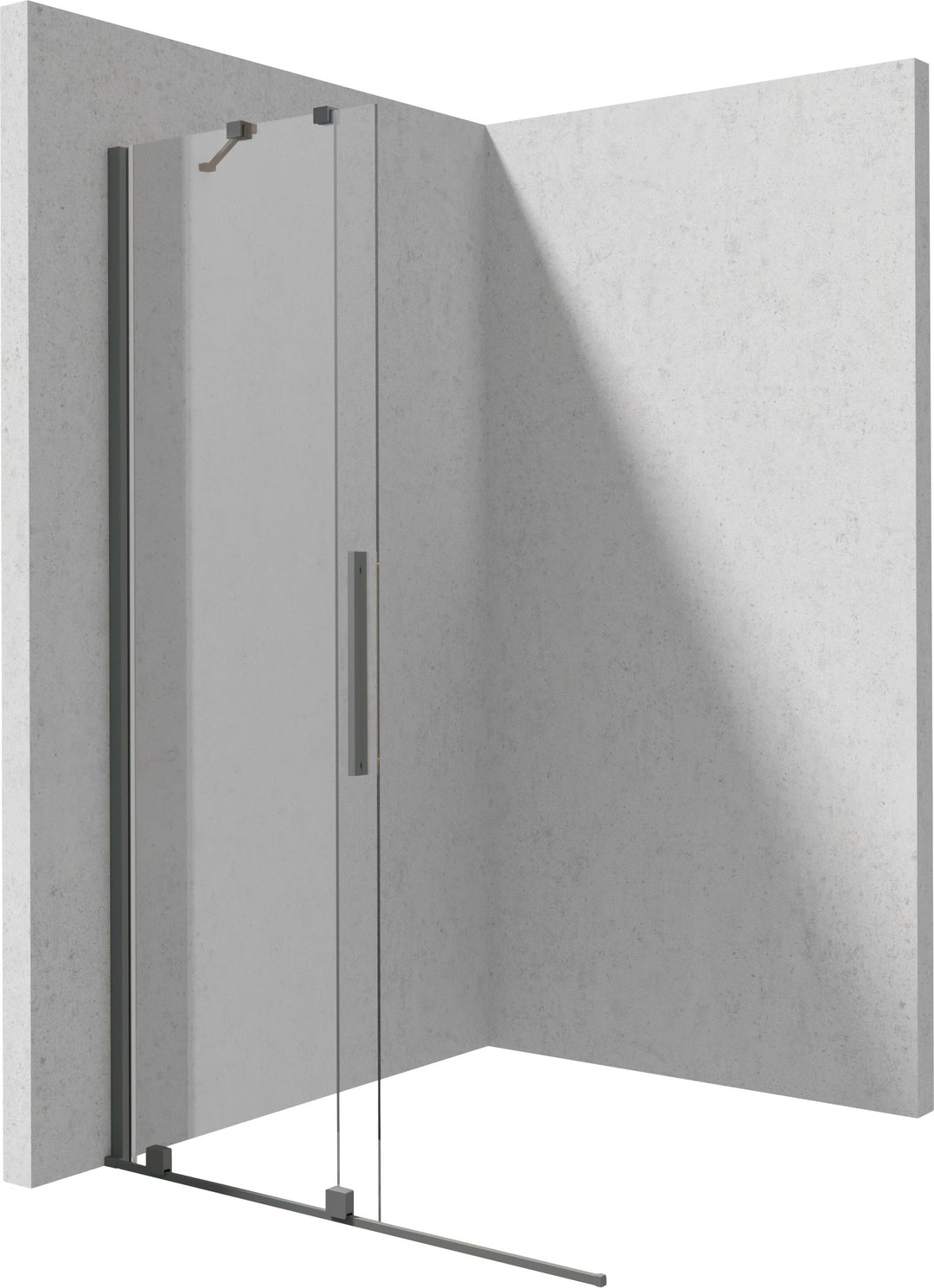 Ścianka prysznicowa walk-in 80 cm - przesuwna Prizma Grafitowy
