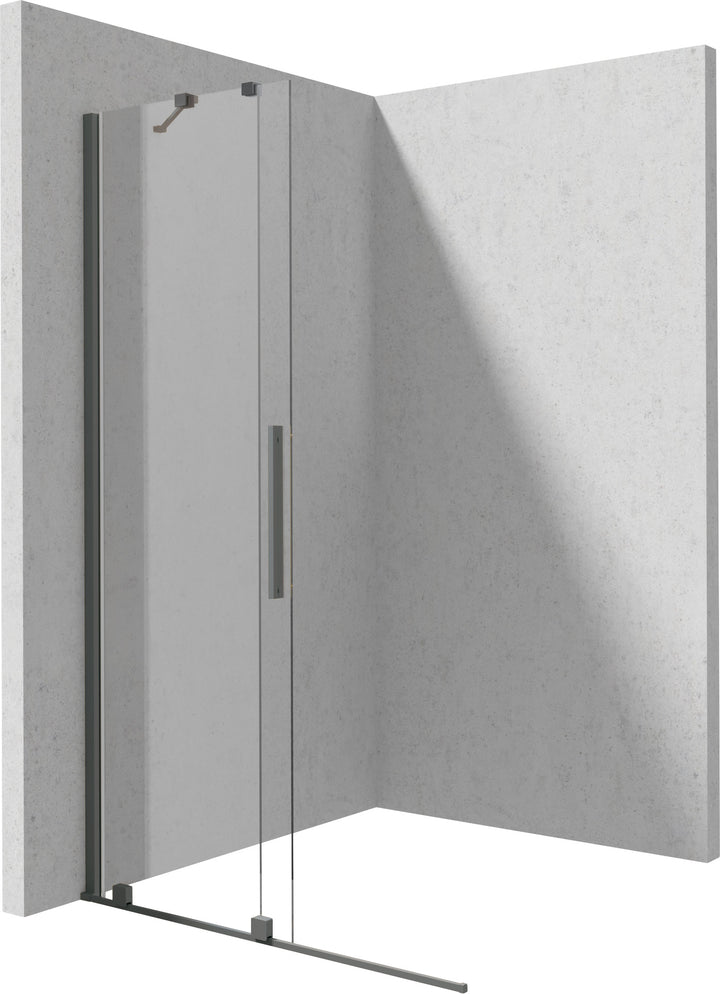 Ścianka prysznicowa walk-in 80 cm - przesuwna Prizma Grafitowy