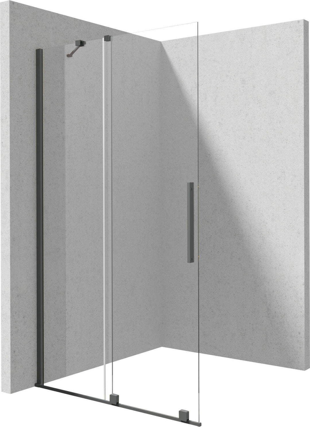 Ścianka prysznicowa walk-in 140 cm - przesuwna Prizma Grafitowy
