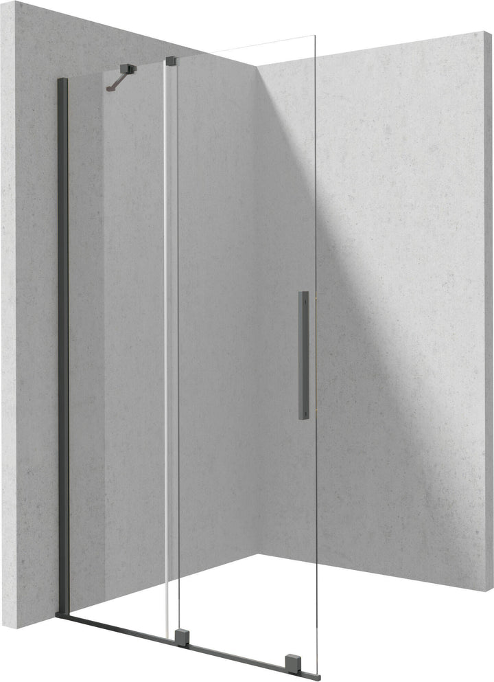 Ścianka prysznicowa walk-in 120 cm - przesuwna Prizma Grafitowy